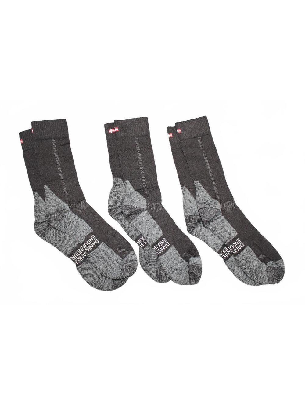 DANISH ENDURANCE Merino Wool Hiking Crew Socks 3-Pack M